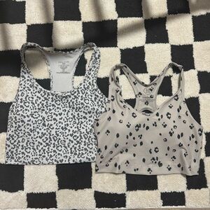 Set of 2 Leopard Active Workout Tops